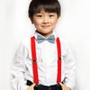 Axy Children Red Suspenders Y Shape with Fly 3 Clips