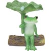 Daikai Copeau Frog Taking Shelter from Rain on Lotus Leaf,