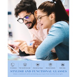 SIPHEW Without Prescription Gaming Glasses Blue Light Filter Glasses Computer Glasses for Blocking Blue Light, gray