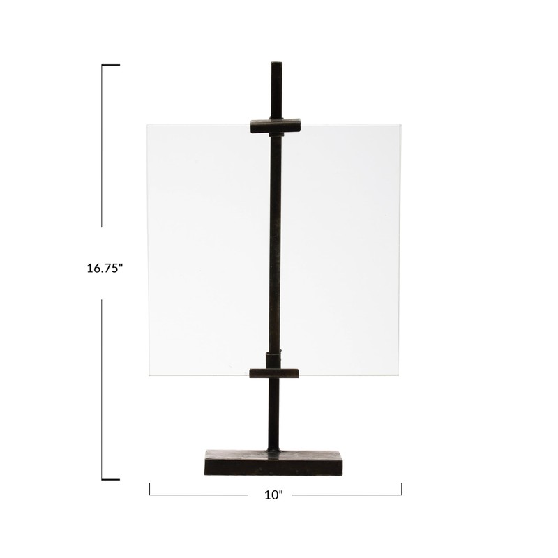 Creative Co-Op 10 in x 16.75 in Black Adjustable Metal