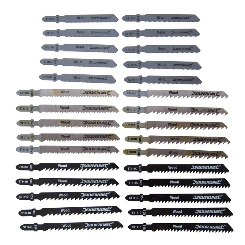 Silverline 234184 Jigsaw Blade Set 30pce 30pce Wood/Metal