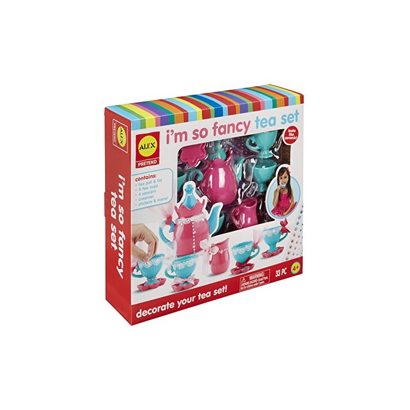 Alex Pretend I'm So Fancy Kids Tea Set, 33 Piece