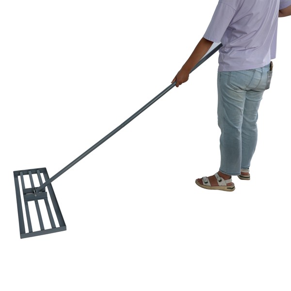 Vivastate Level Lawns with Heavy-Duty Garden Rake, 79.5-Inch Extended Handle