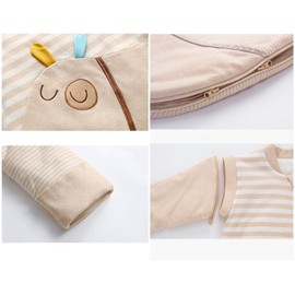 OuYun Baby Organic Sleeping Bag Autumn Detachable Sleeve Wearable Blanket,X-Large,1.5 Tog