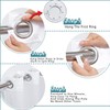 White Split Shower Curtain for Bath Transfer Benches, Polyester Fabric