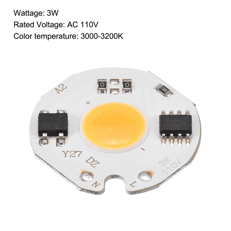 MECCANIXITY LED Chip Bulb 110V 3W Warm White 3000-3200K Driver