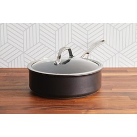 Anolon X Hybrid Nonstick Induction Saute Pan With Lid, 3.5 Quart - Charcoal Gray