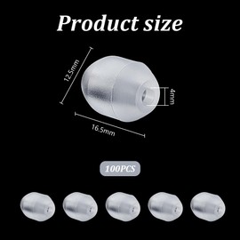 AHANDMAKER 100Pcs Peg Hook Stoppers, Display Rack Stopper, 4mm Hole Inventory Control Clips Product Stoppers Display Hooks for Peg Board Slat Wall Panels, Clear