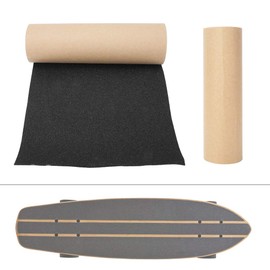 9" x 33" Skateboard Grip Tape Sheet, Anti-Slip Breathable Black Scooter Sandpaper for Rollerboard, Stairs, Gun, Pedal, Pistol,Wheelchair, Steps