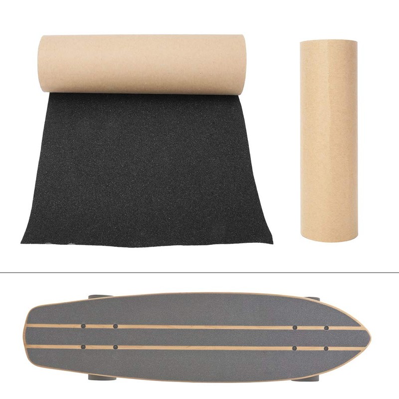9" x 33" Skateboard Grip Tape Sheet, Anti-Slip Breathable Black