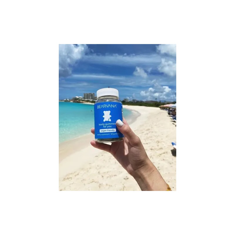 Bearvana Gomitas Azul Booty Gummies Con 60 Gomitas Hecho Usa