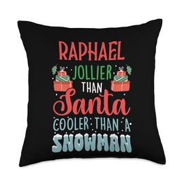 Ice Cold Charisma Christmas Holiday Heat Raphael Jollier Than Santa Cooler Than Snowman Frosty Throw Pillow, 18x18, Multicolor