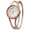 Blekon Silver Round Face Metal Double Band Fashion Women's Bangle