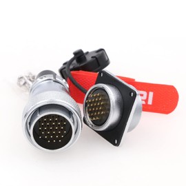 DRRI WEIPU Metal WS28 35 Pin Electrical Power Connector, 5A 400V AC DC Circuit Signal LED Heavy Duty Industrial Bulkhead Male Plug Female Socket