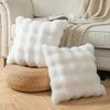 Yaertun Pack of 2 Cream White Thick Soft Wool Decorative