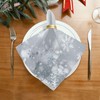 senya Christmas Cloth Napkin Winter Silver Snowflakes Print Cloth Napkin