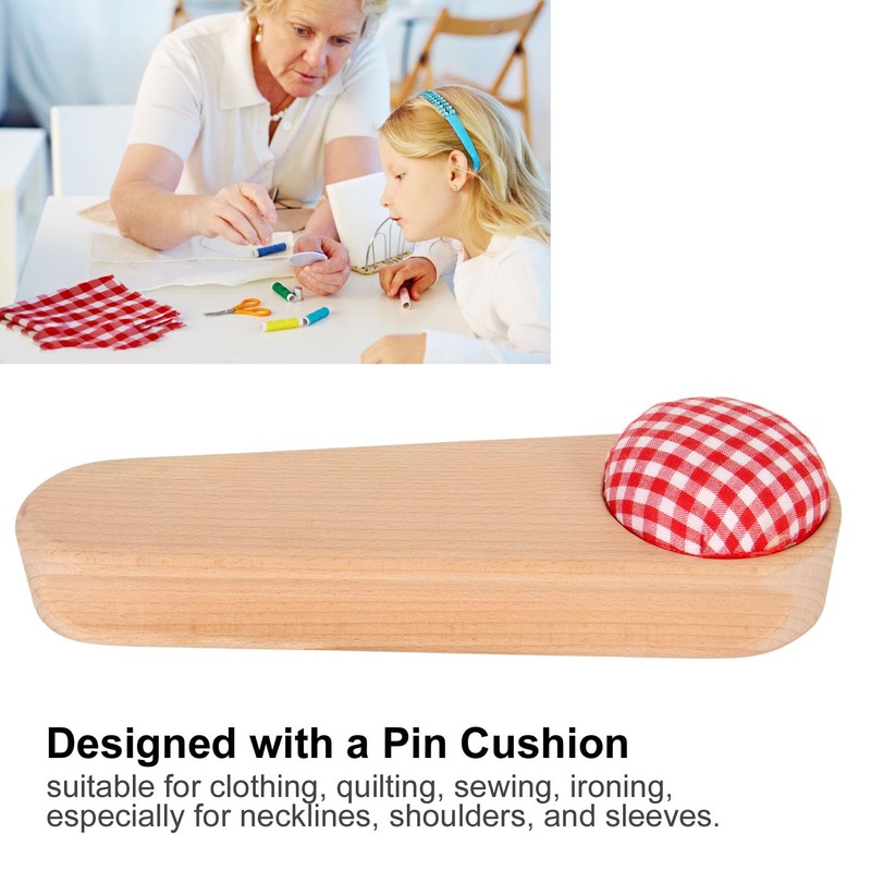Quilter Clapper Pin Cushion Design Smoothing Tailor Striker Hardwood For