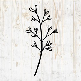 Flower Bouquets Wall Decals - Flower Bouquets Wall Stickers - Minimalistic Minimalist Floral Botanical Leaves Branches Silhouette - Car Window Tumbler Laptop Bedroom Room Home Decor DWSV13165