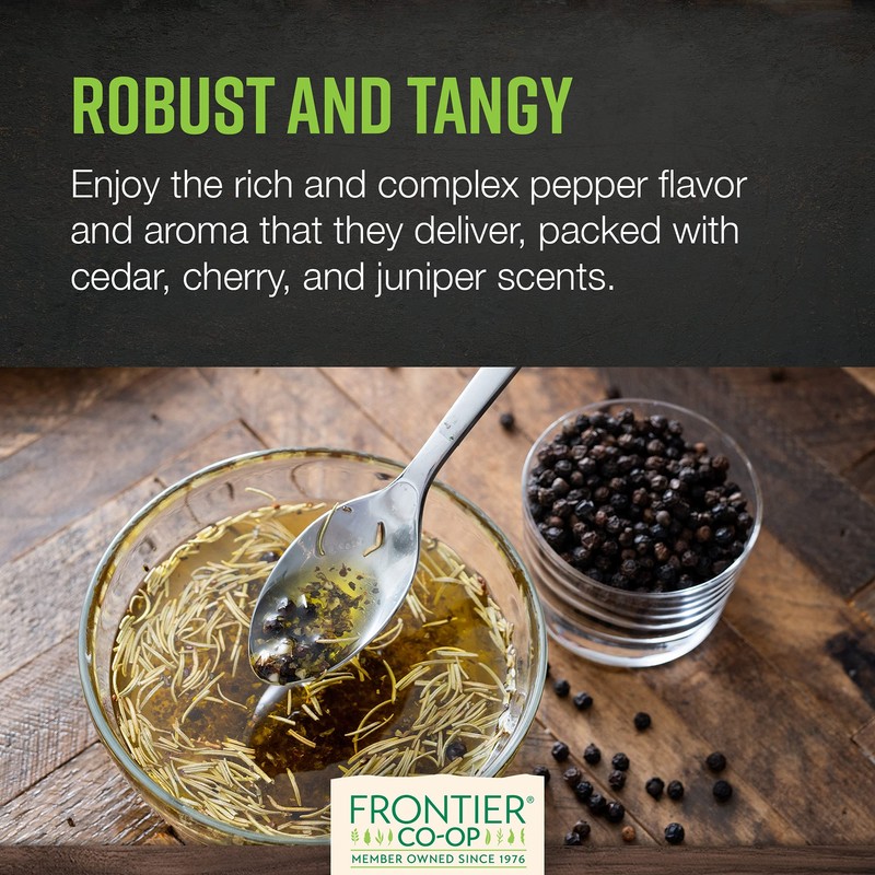 Frontier Co-op Black Peppercorns Whole, 1lb Bulk Bag - Tellicherry
