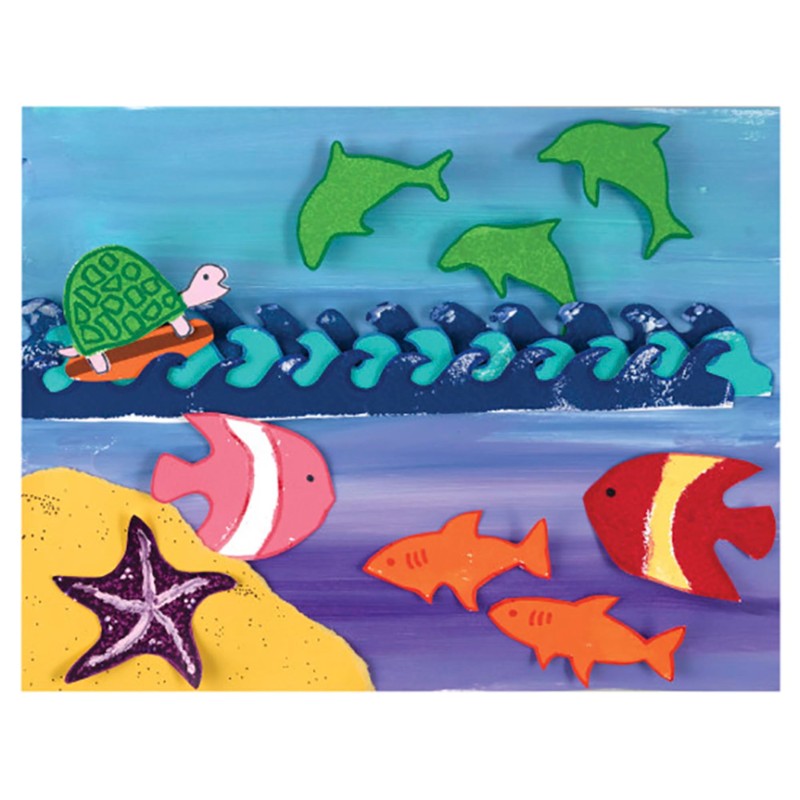 Creativity Street Ocean Paint Sponge, 3 in, Pack of 8