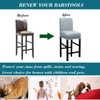 HFCNMY Bar Stool Covers,4 Pack Stretch Waterproof PU Bar Stool