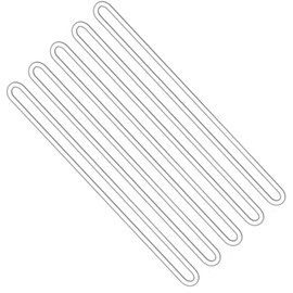 100-Pack 6'' Clear Plastic Luggage Identification Tags Loops Business Card or Photo Insert Bag Tags Loops, Clear