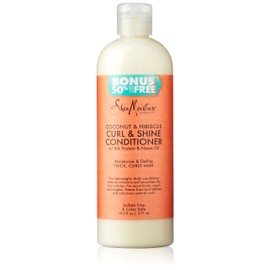 Shea Moisture Coconut & Hibiscus Curl & Shine Conditioner, 19.5 Fl Oz
