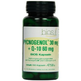 Bios Pycnogenol 30 mg with Q-10 60 mg 100 Capsules 1 Pack (1 x 58 g)