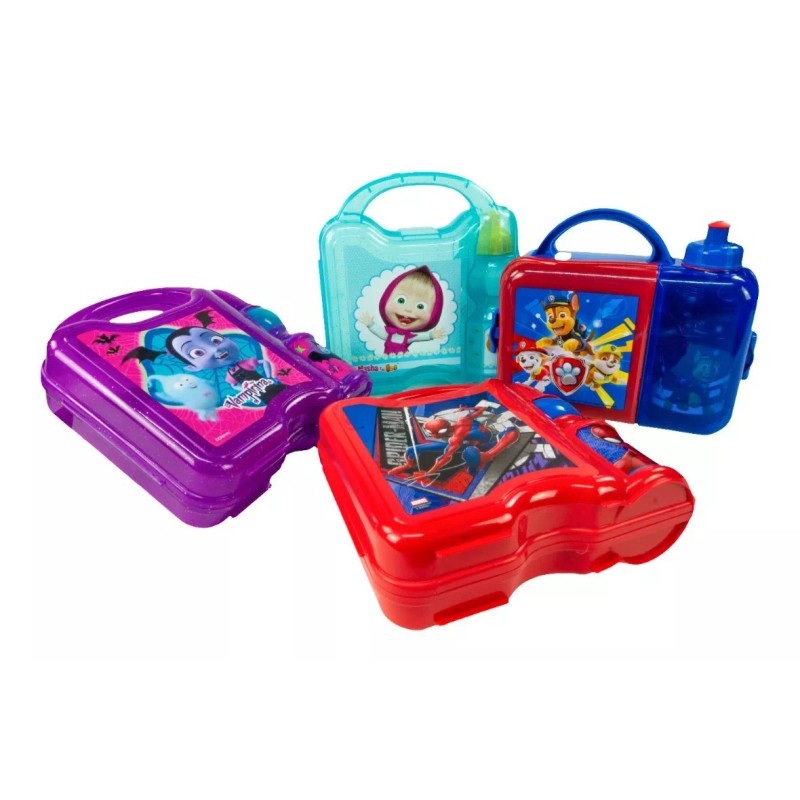 Fun Kids- Ambient21 Lonchera Infantil Con Porta Vaso De Plastico