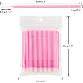 G2PLUS Micro Cepillo, 200 unidades de micro aplicador desechable, microhisopos para extensiones de pestañas, cepillo de microaplicador, herramienta de limpieza para pestañas, dentista, uñas