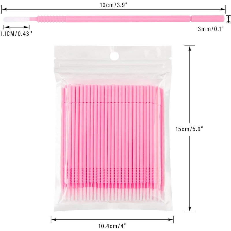 G2PLUS Micro Cepillo, 200 unidades de micro aplicador desechable, microhisopos
