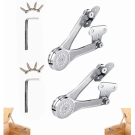 Toy Box Hinges Soft Close - Lid Support Hinges for Wooden Box Toy Chest Bench Trunk, Soft Close Hinges Heavy Duty & Adjustable 50lb/2pcs (Hingex)