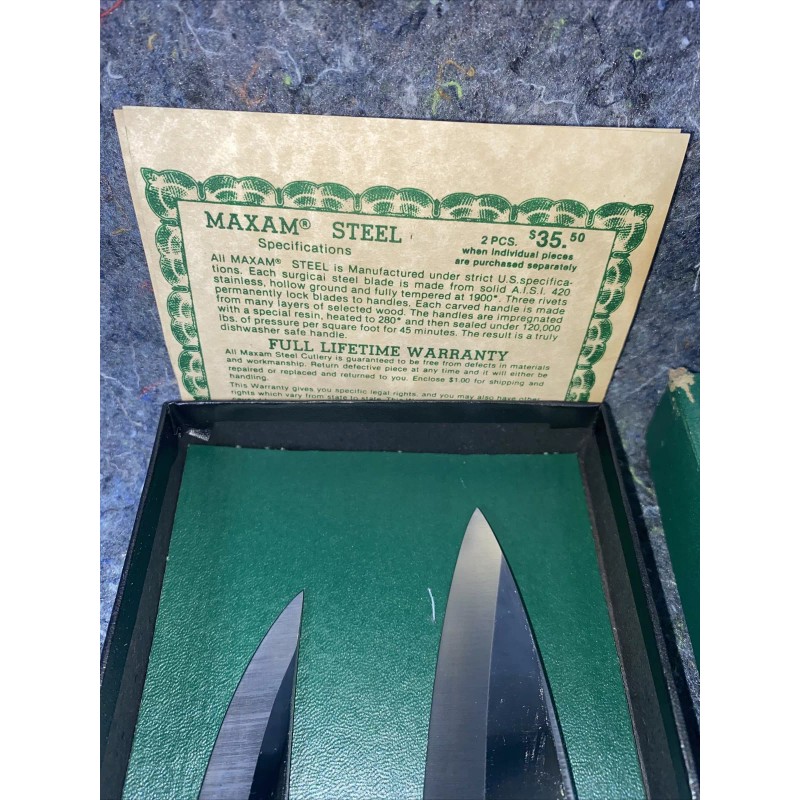 Maxam Precision Knives Hollow Ground 420 Stainless Steel Vintage 2