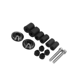 ACROPIX Motorcycle Handlebar Grip Bar End Caps Universal 22mm Black 2pcs