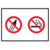 HB-Druck Schild Alkohol Rauchen verboten Symbol A4 Rückseite selbstklebend