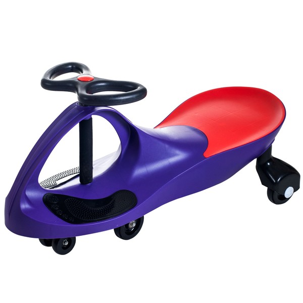 Lil' Rider Wiggle Car Ride On Toy – No Batteries, Gears or Pedals – Twist, Swivel, Go – Outdoor Ride Ons for Kids 3 Years and Up-(M370010), Large, Purple
