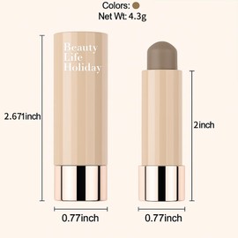 Cool Tone Contour Stick - Cream Contour Makeup for Face Shaping, Matte Gray Brown Bronzer Stick, Blendable, Waterproof, Long-Lasting, Travel Size for Women & Men（Gray Brown01）