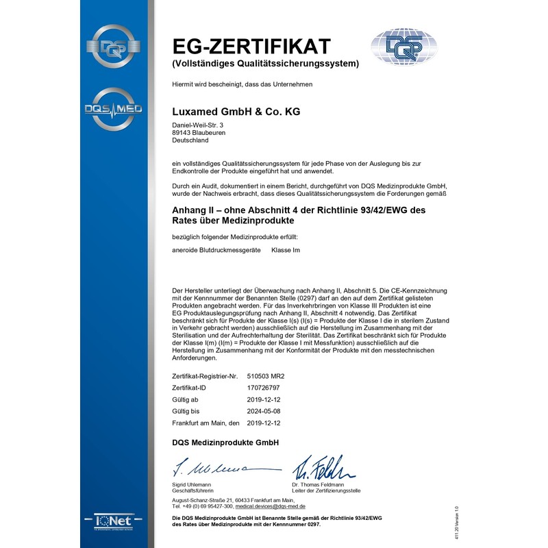 Luxamed Stethoscop Stethoskop Flachkopf LuxaScope Sonus Flat Flex, Alu latexfrei,