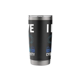 I Love Cybersecurity Eye Locks Design Stainless Steel Insulated Tumbler