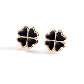 MIKAMU Women's Earrings, Finest, 925 Silver, Popular, Clover, Good Luck, Jewelry, Comes with Exclusive Box, Silver
