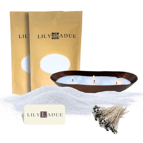 LILY LADUE 2lb/32OZ Pearled Candles Sand and Wicks with Bronze