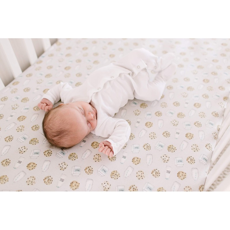 Premium Fitted Knit Crib Sheet/Toddler Sheet"Chip" by Copper Pearl