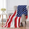 Fleece Throw Blanket Super Soft Warm Flannel American Flag Child