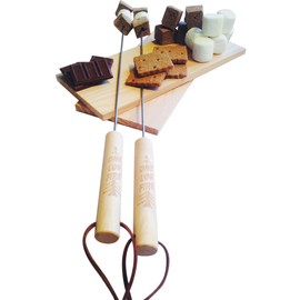 One Log Fire Marshmallow Roasting Sticks, Smores Sticks, Sticks For Fire Pit 2 Pack