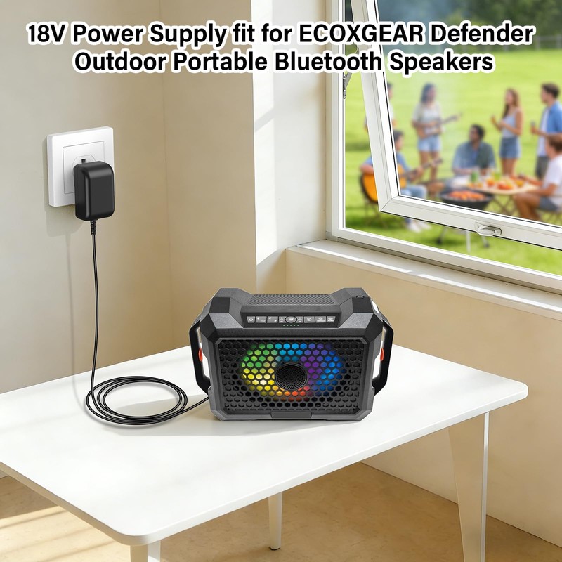 18V Speaker Charger Fit for ECOXGEAR Defender Portable Bluetooth Speaker