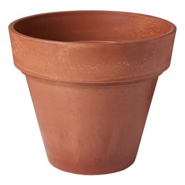 PSW Arcadia Garden Products OT41TC Plastic/Stone/Wood Composite Traditional Pot, No Drainage Hole (Drillable), 16 by 13.5-Inch, Terra Cotta Color, 16 x 13.5