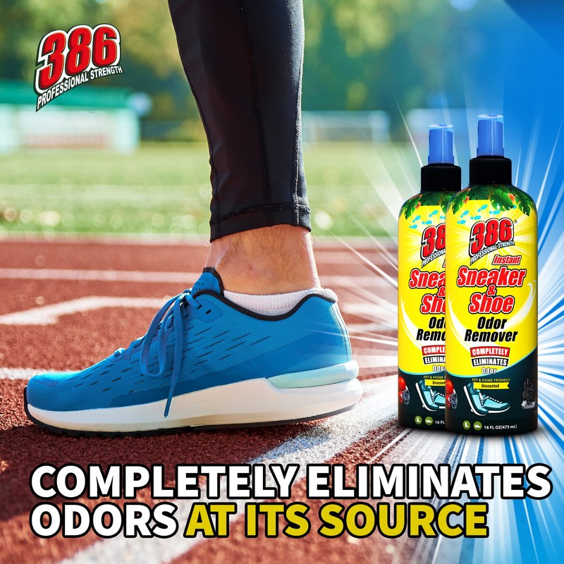 386 Professional Strength Shoe Odor Eliminator – 16Fl Oz Sneaker