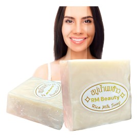 Jabón Beauty Barra Leche Arroz Natural Exfoliante Piel 65g