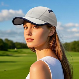 Clakllie Cooling Baseball Cap Lightweight Trucker Hats Waterproof Quick Dry Cap Sun Protection Snapback Fitted Caps,Light Gray