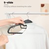 Heavy Duty Plastic Hangers 50 Pack with Non-Slip Design,0.2 Inches
